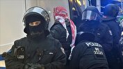 تجمع دانشجویان معترض در دانشگاه هومبولت برلین در حمایت از فلسطین