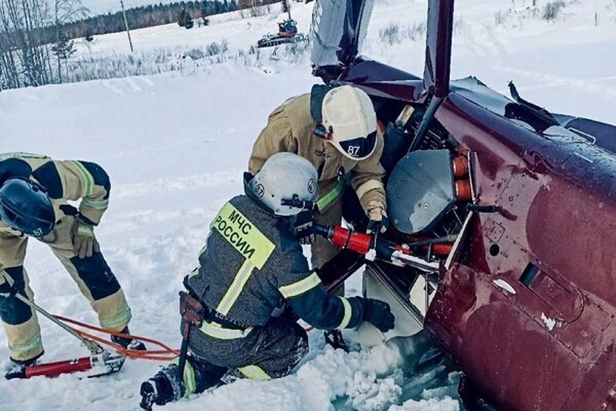 سقوط بالگرد در روسیه؛ ۲ نفر کشته شدند