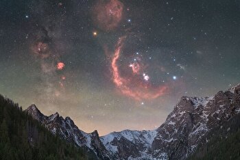 تصویر روز ناسا از گنجینه‌های «شکارچی» بر فراز کوه‌های برفی