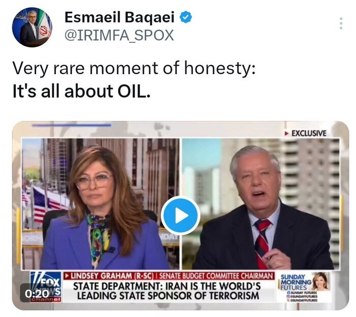 اسماعیل بقایی: پس مسئله، نفت است!