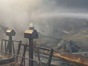 سقوط یک فروند بالگرد در میدان میوه و تره‌بار درچه اصفهان