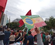 تظاهرات برزیلی‌ها در حمایت از فلسطین و ایران
