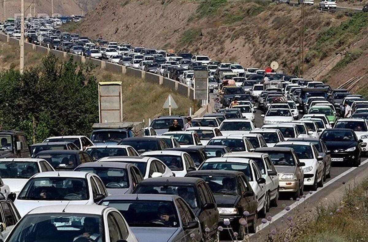 ترافیک سنگین در آزادراه تهران شمال