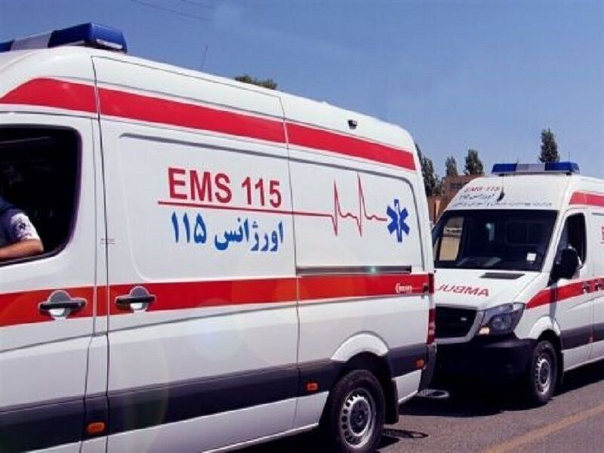 واژگونی آمبولانس اورژانس/ انتقال مصدومان به بیمارستان