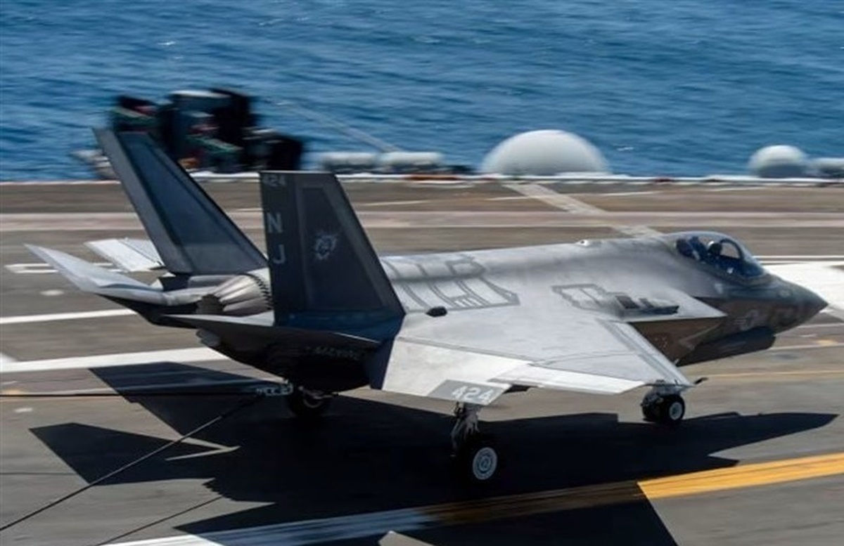 ببینید؛ سقوط جنگنده اف-۳۵ نیروی دریایی آمریکا