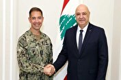دیدار رئیس‌جمهور لبنان با فرمانده «سنتکام»