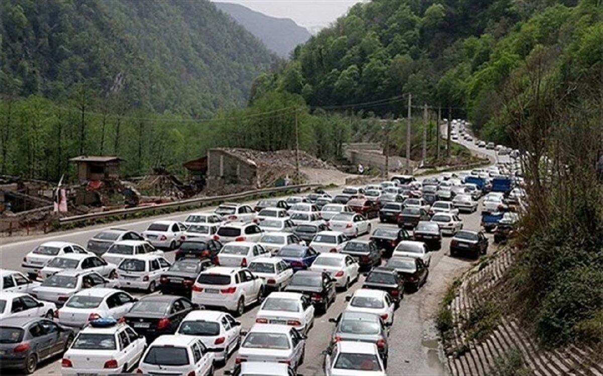 ترافیک سنگین در آزادراه تهران - شمال