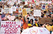اعتراض میلیون‌ها آمریکایی به سیاست‌های ترامپ در سراسر آمریکا