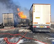 تصادف مرگبار در جاده یزد/ انفجار تانکر سوخت