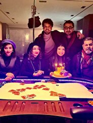 ببینید| جشن تولد «سمیرا حسن‌پور» در کنار بازیگران